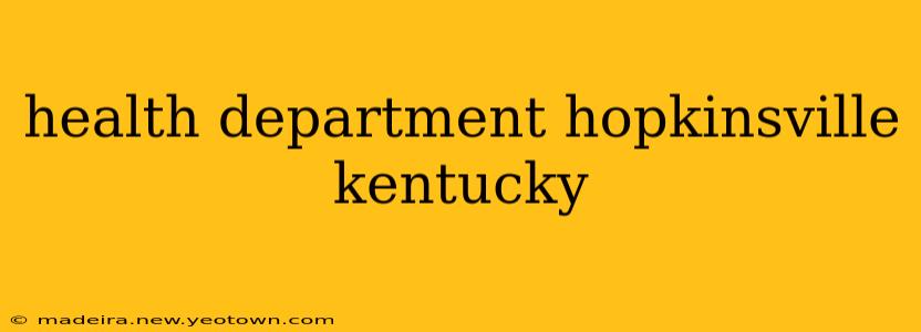 health department hopkinsville kentucky