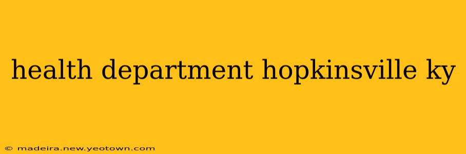 health department hopkinsville ky