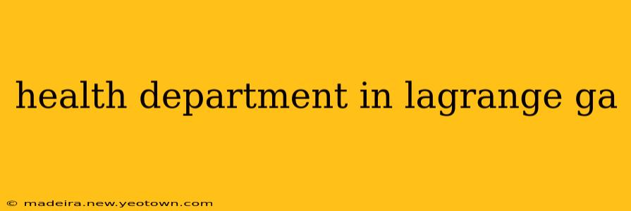 health department in lagrange ga