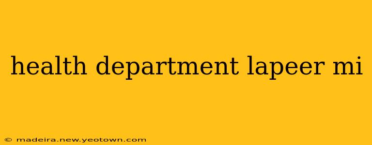 health department lapeer mi