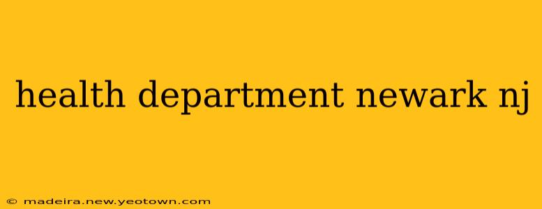 health department newark nj