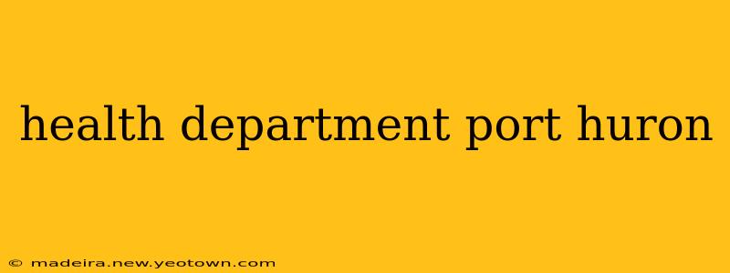 health department port huron