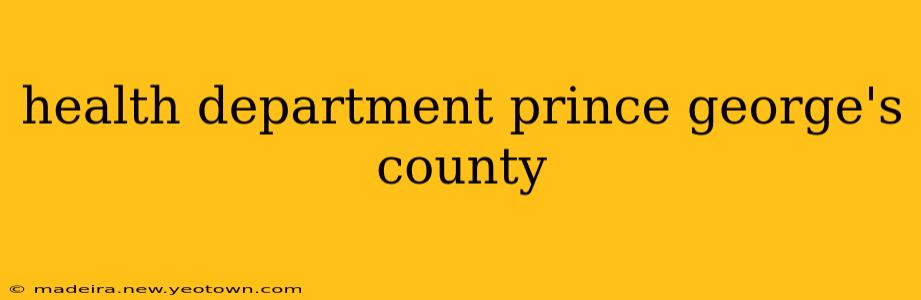 health department prince george's county