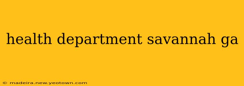 health department savannah ga
