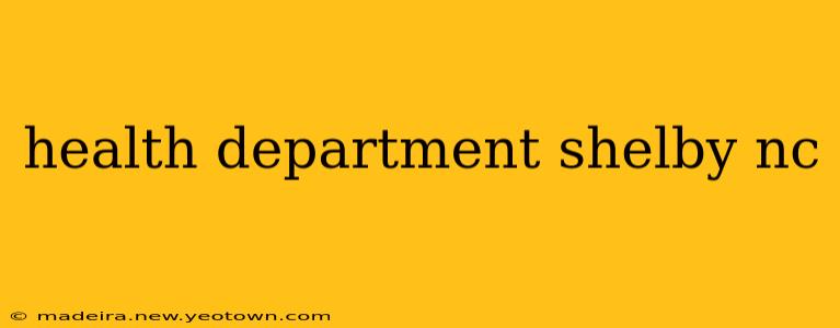 health department shelby nc