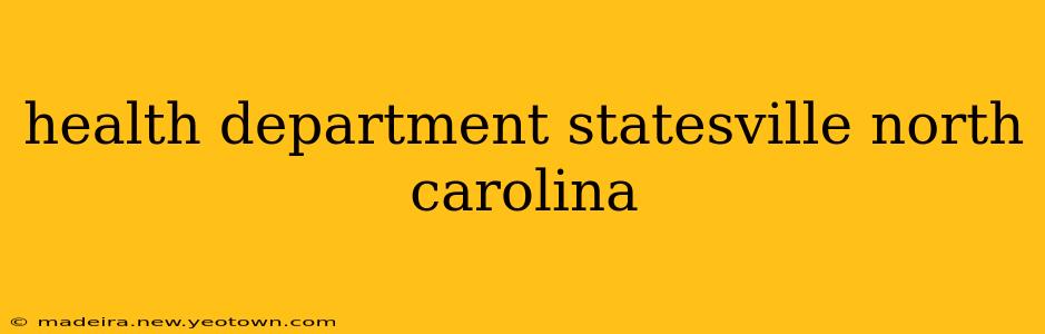 health department statesville north carolina