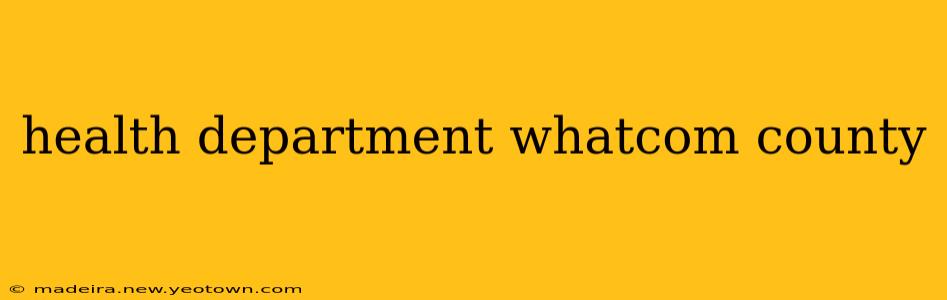 health department whatcom county