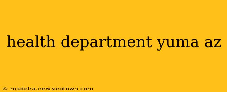 health department yuma az