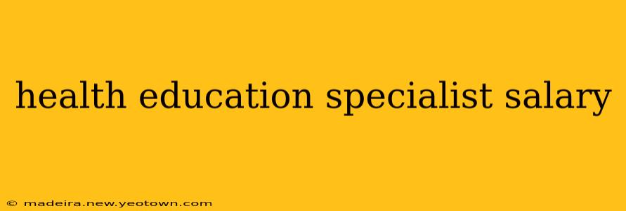 health education specialist salary