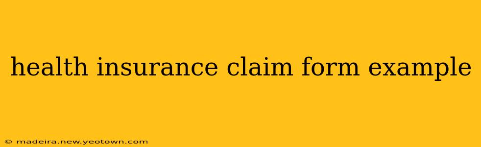 health insurance claim form example