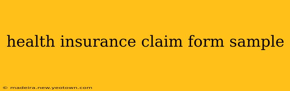 health insurance claim form sample