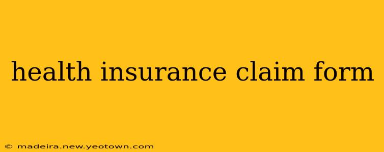 health insurance claim form