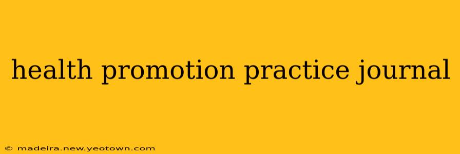 health promotion practice journal