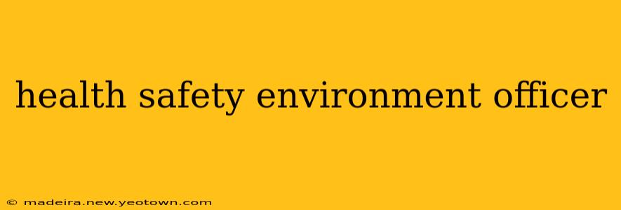 health safety environment officer