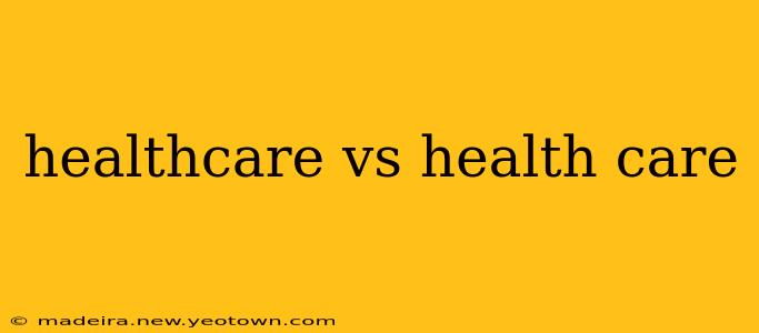healthcare vs health care