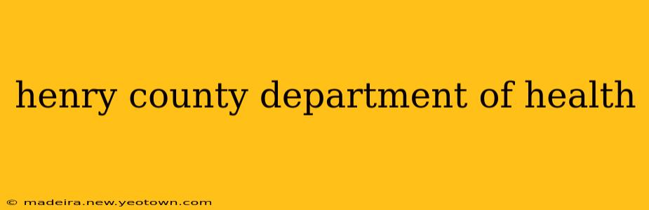 henry county department of health