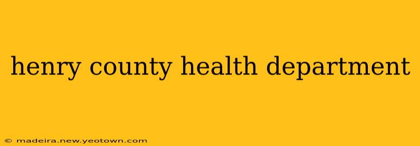 henry county health department