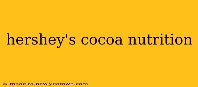 hershey's cocoa nutrition