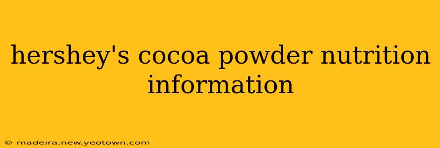 hershey's cocoa powder nutrition information