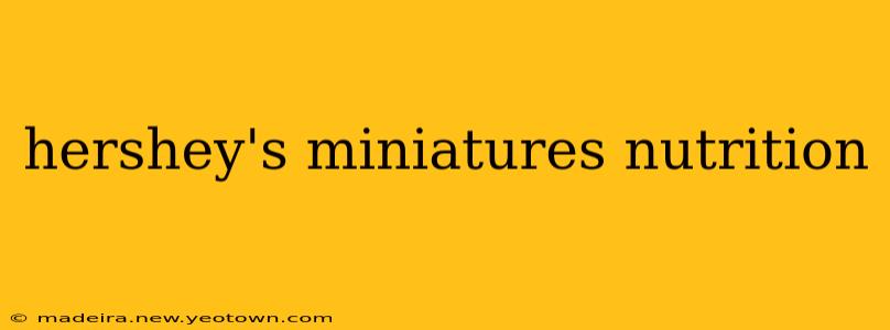 hershey's miniatures nutrition