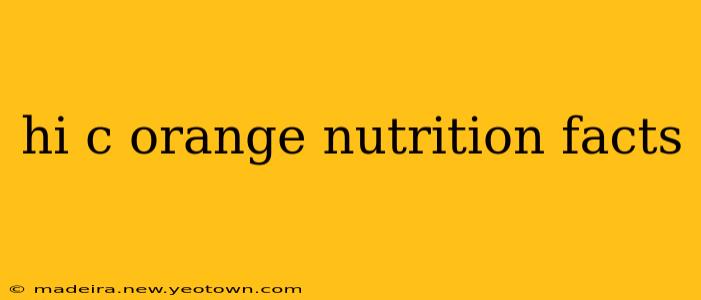 hi c orange nutrition facts