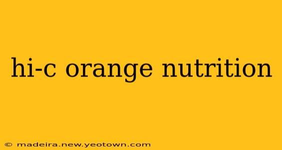 hi-c orange nutrition