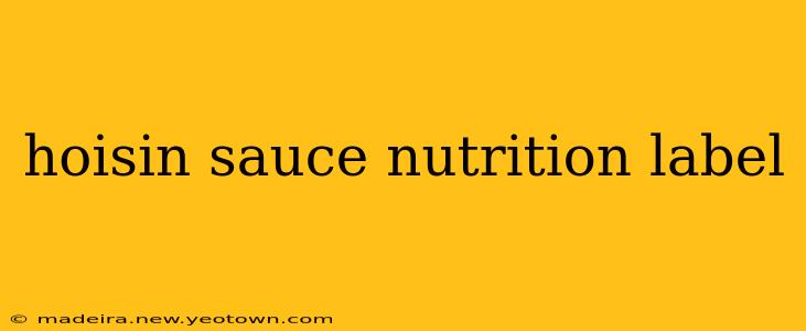 hoisin sauce nutrition label