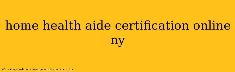 home health aide certification online ny
