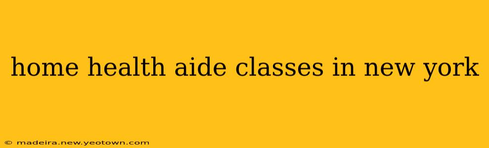home health aide classes in new york