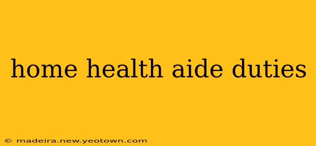 home health aide duties