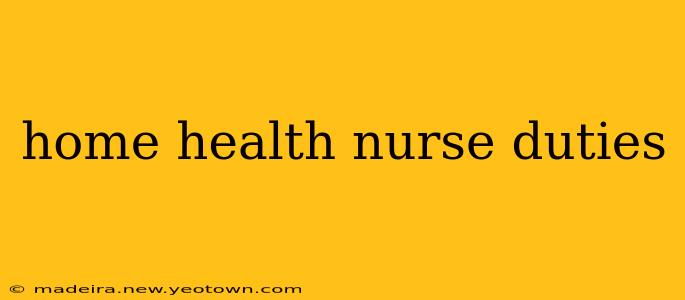home health nurse duties