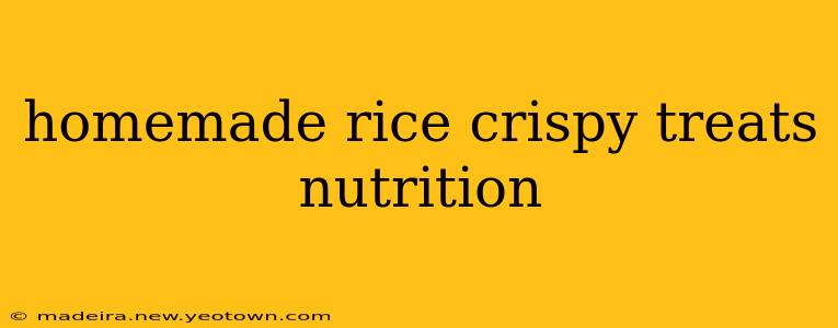homemade rice crispy treats nutrition