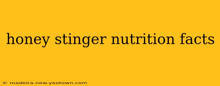 honey stinger nutrition facts