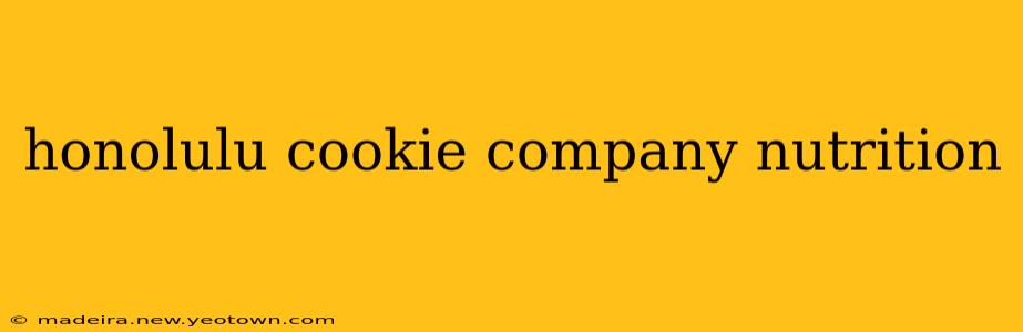 honolulu cookie company nutrition