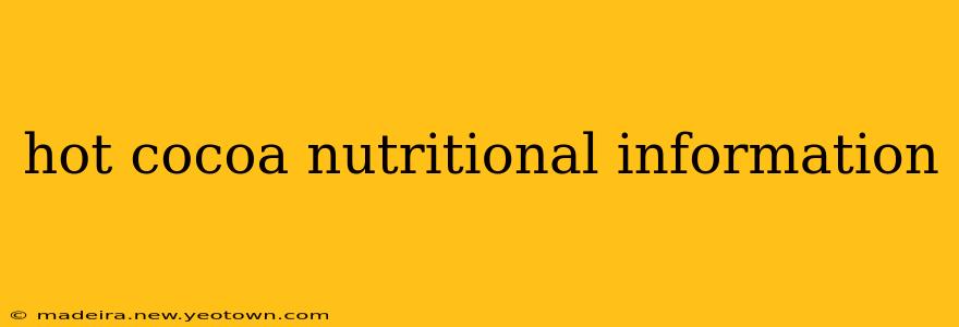hot cocoa nutritional information