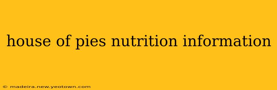 house of pies nutrition information