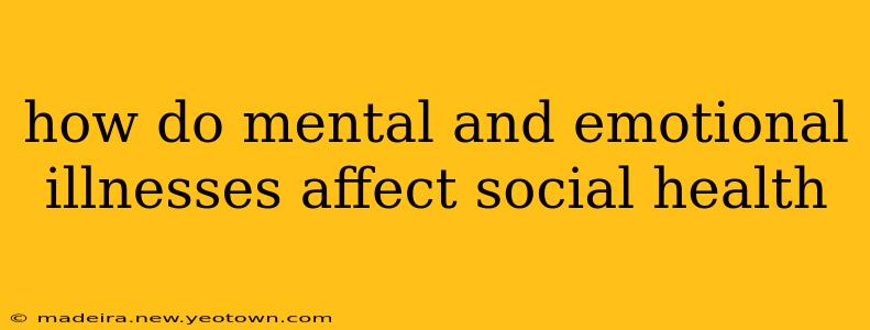 how do mental and emotional illnesses affect social health