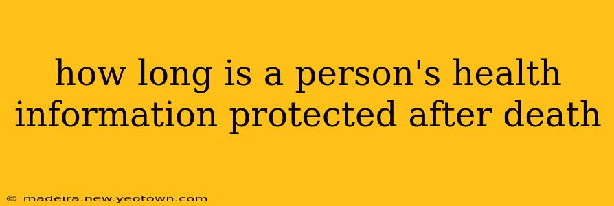 how long is a person's health information protected after death