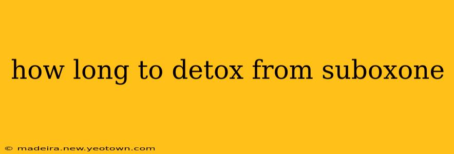 how long to detox from suboxone