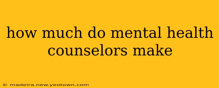 how much do mental health counselors make