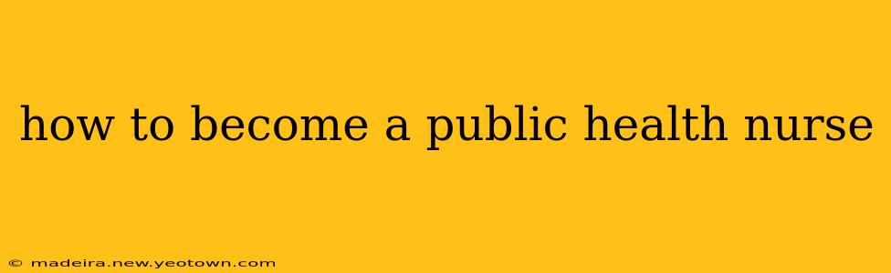 how to become a public health nurse