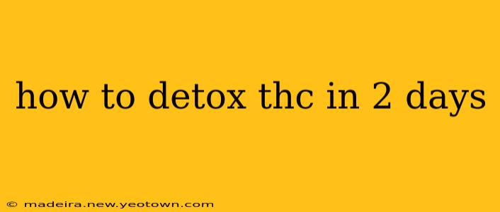 how to detox thc in 2 days
