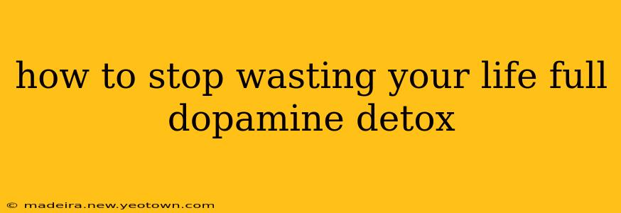 how to stop wasting your life full dopamine detox