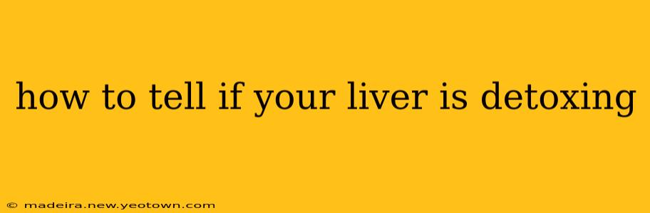 how to tell if your liver is detoxing