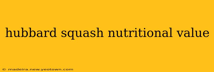 hubbard squash nutritional value