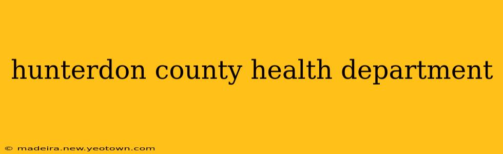 hunterdon county health department