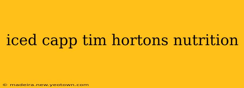 iced capp tim hortons nutrition