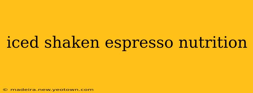 iced shaken espresso nutrition