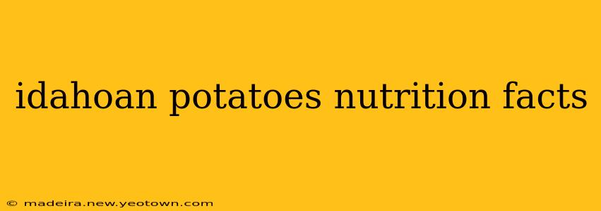 idahoan potatoes nutrition facts
