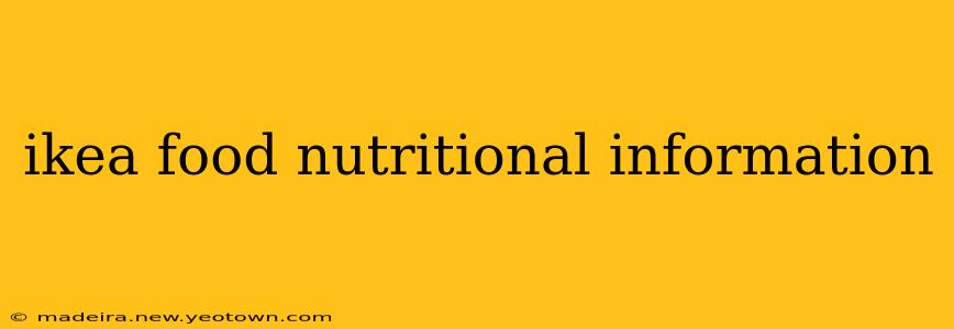 ikea food nutritional information